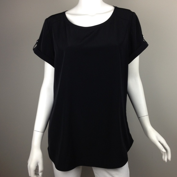Chico's Tops - Chico's Black Short Sleeve Blouse